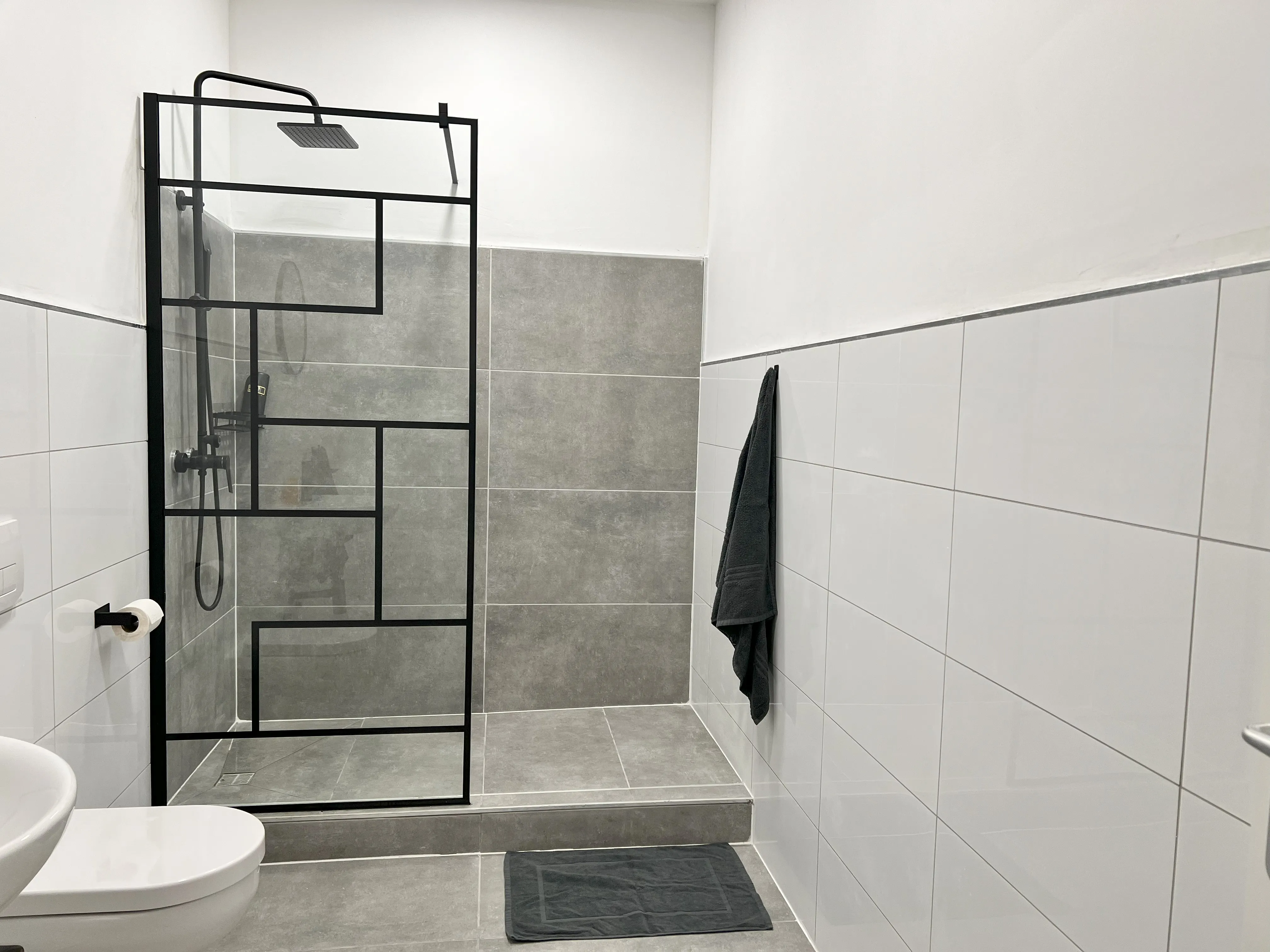 Badezimmer mit großer Dusche