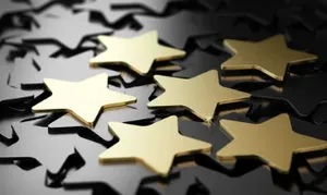 Fünf goldene Sterne für guten Service