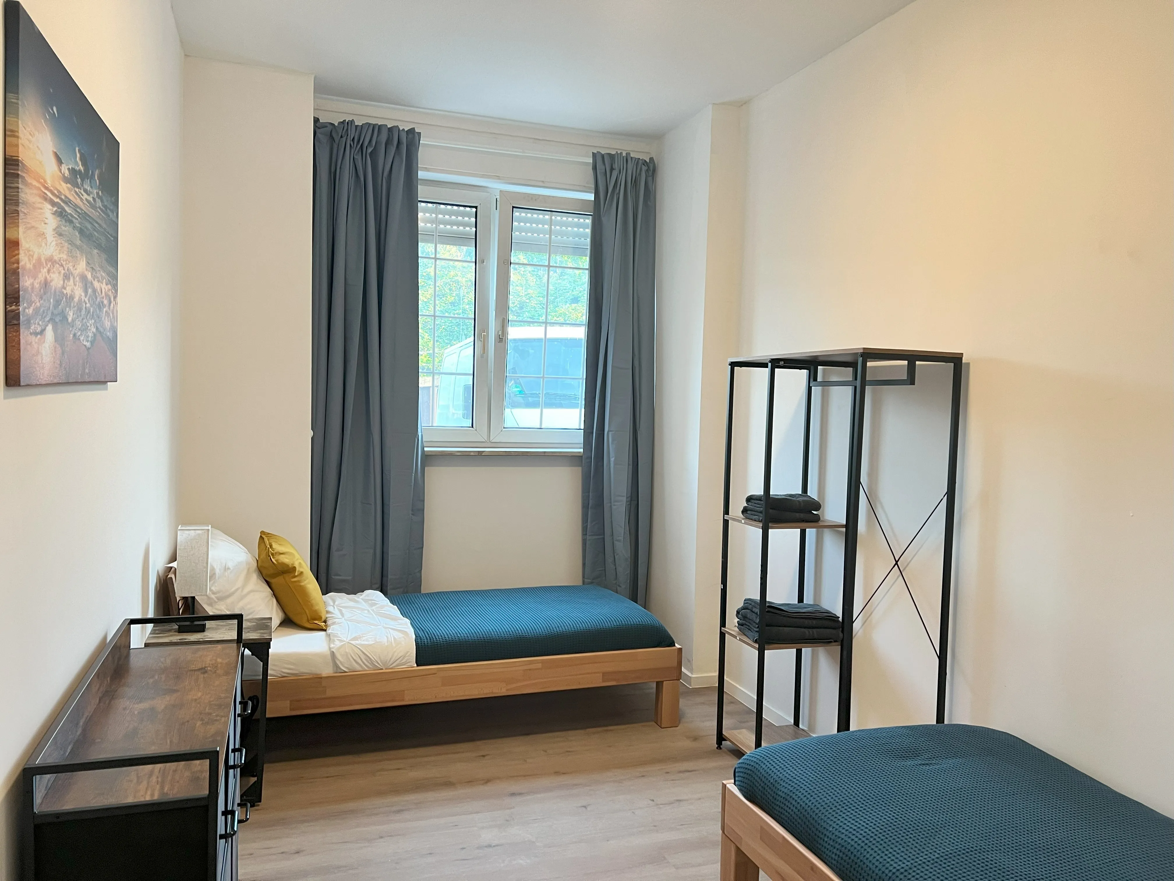 Schlafzimmer mit zwei Betten